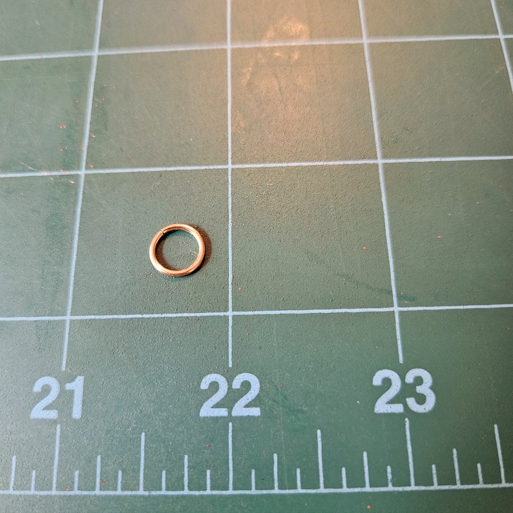 14k solid gold seamless earring piercing 7mm